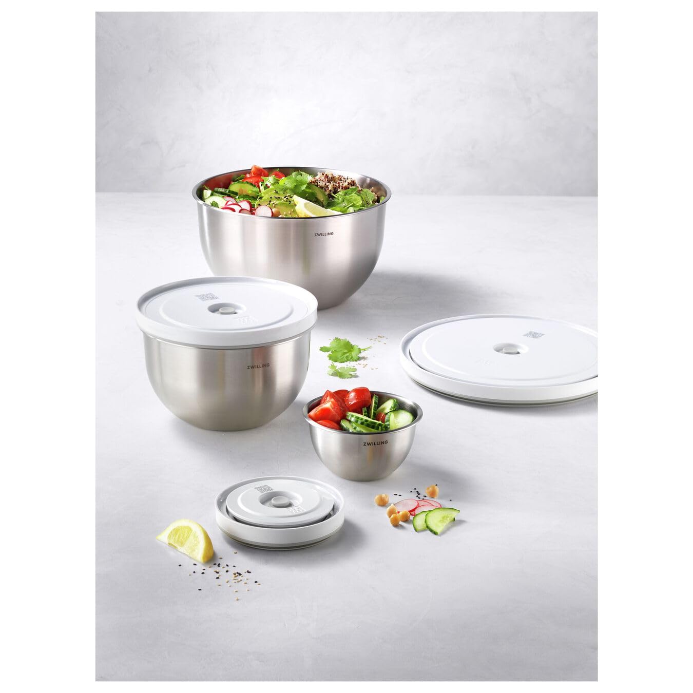 Zwilling Fresh & Save Set 6 Ciotole Inox 12-18-24 cm Coperchio