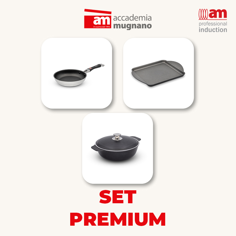 Accademia Mugnano Cocò set 28 cm + grill 27x27 + chef 26 cm