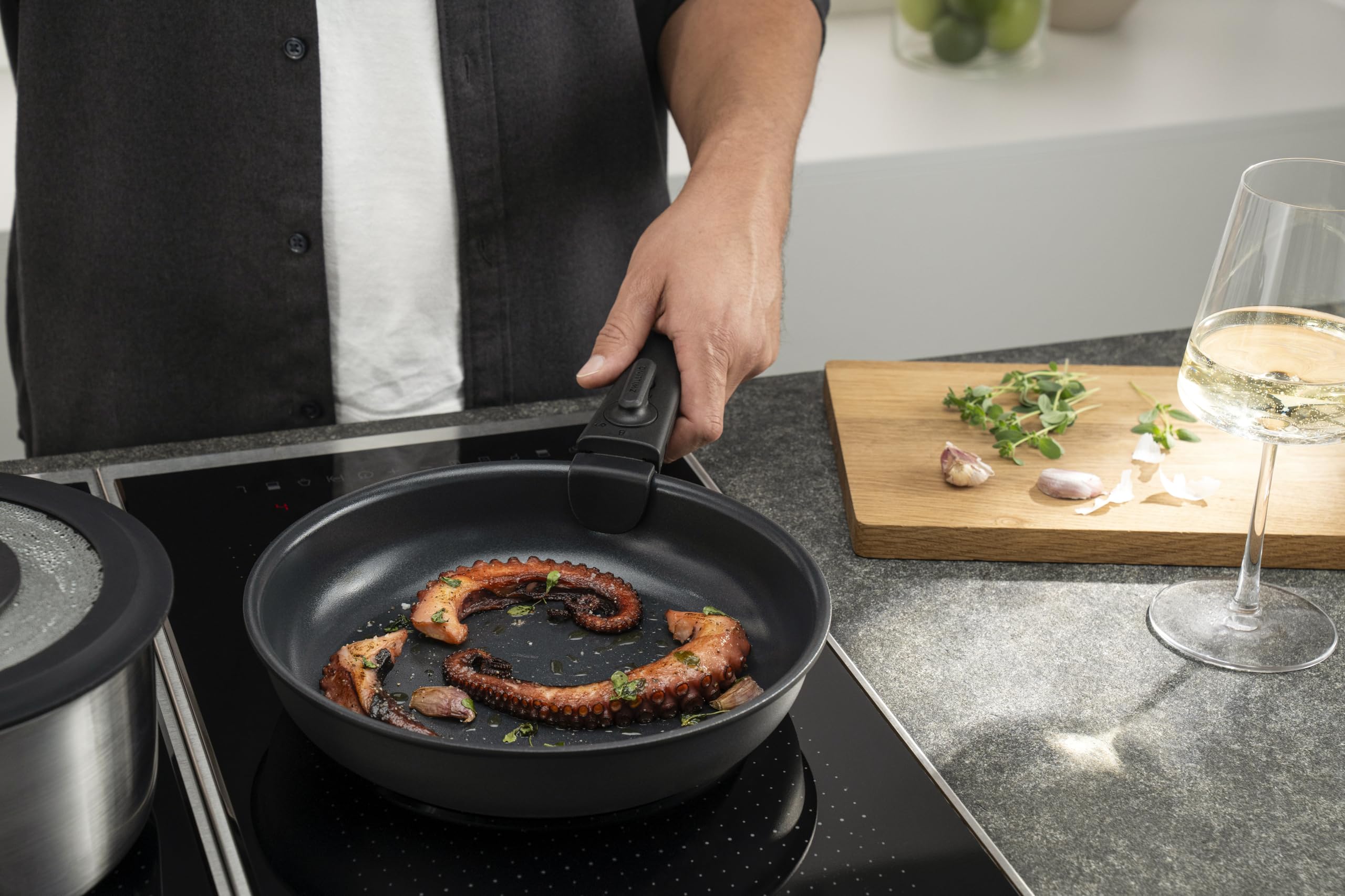 Zwilling Unlock Set 4 Padelle 20-28 cm Ceramica Nero