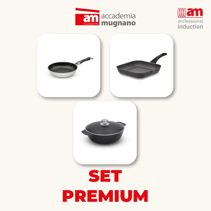 Accademia Mugnano Cocò set 3 pezzi 20 cm + griglia + padella
