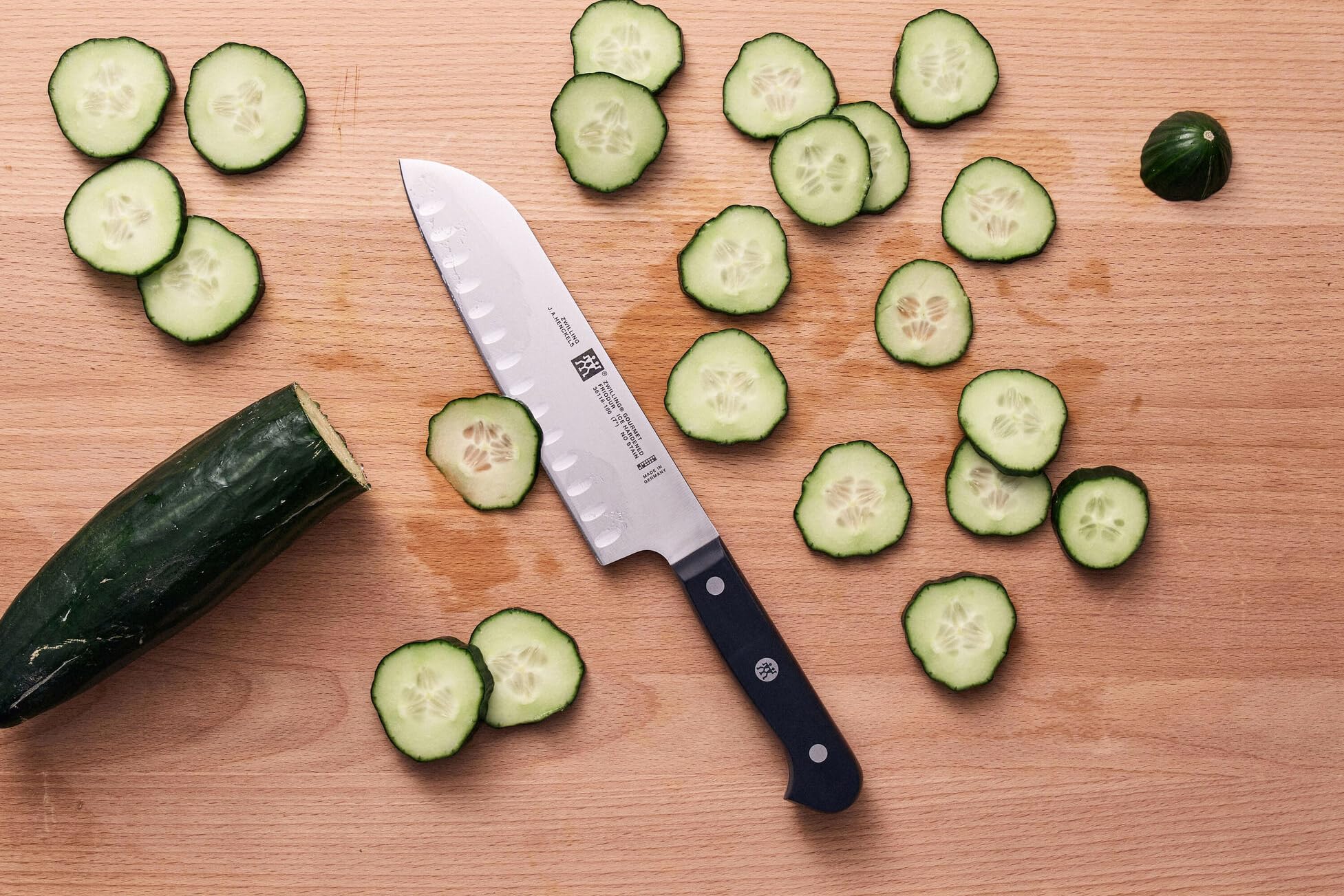 Zwilling Gourmet coltello Santoku alveolato 18 cm acciaio inox