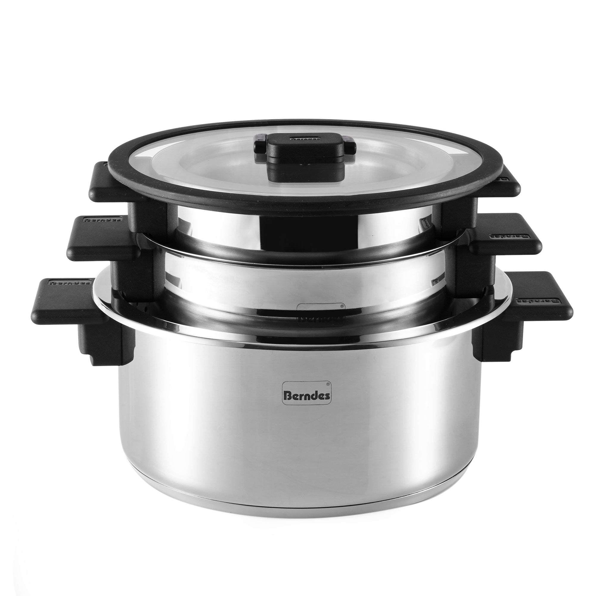 Berndes b.miracle set pentole acciaio 5 pezzi impilabile