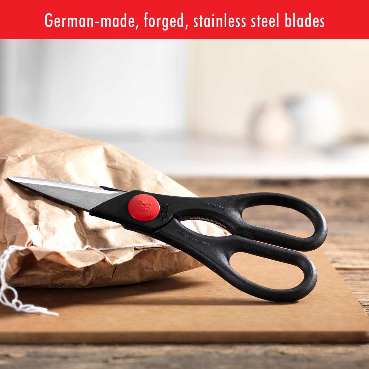 Zwilling Forbici Cucina Nero/Inox Acciaio Forgiato Apribottiglie