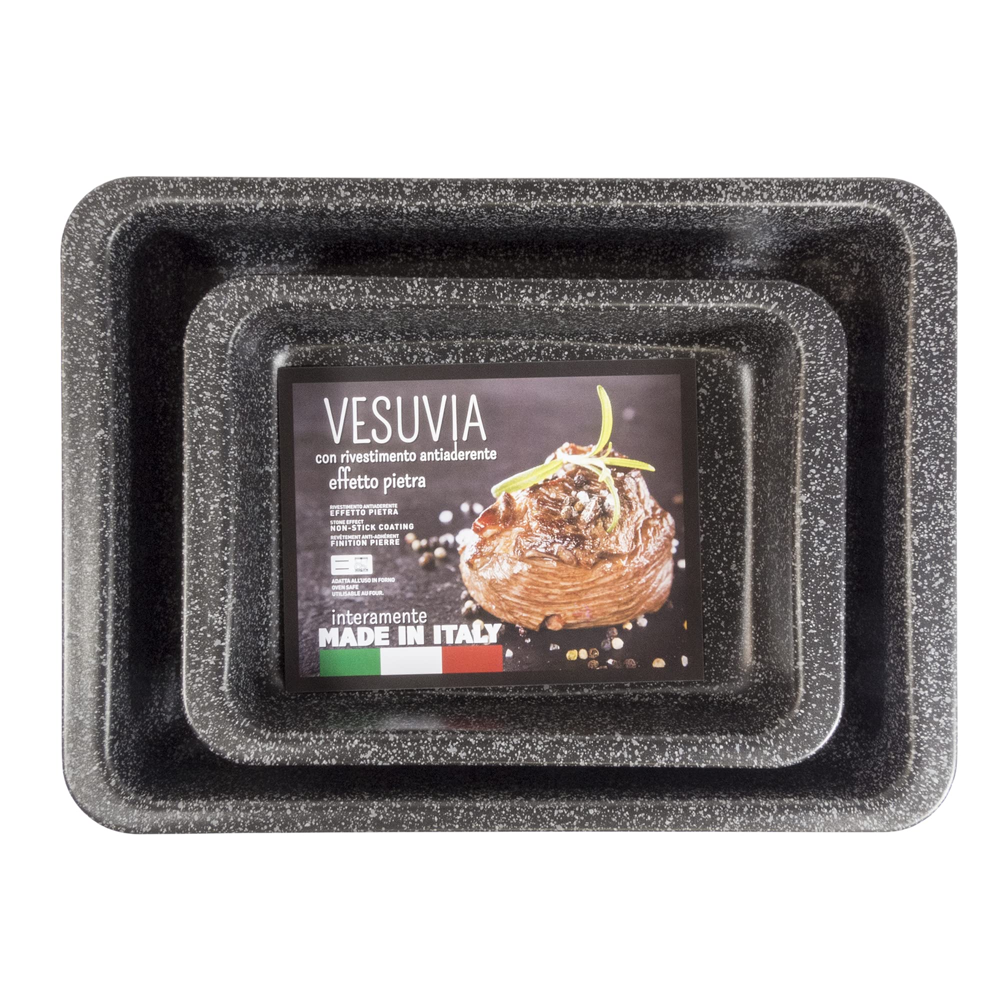 Alluflon Vesuvia Set 2 Lasagnere Teglie Forno Antiaderenti