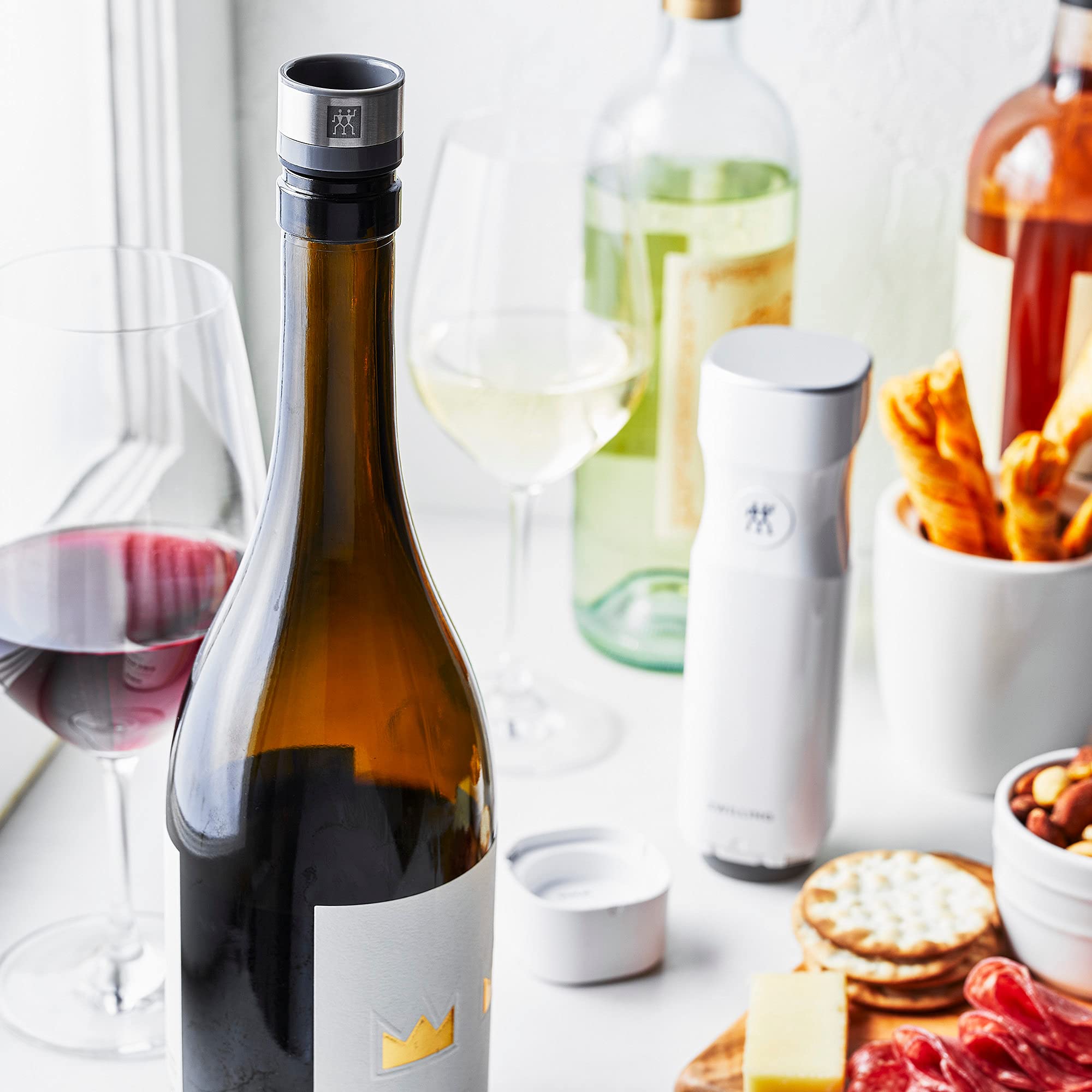 Zwilling Fresh & Save tappi vino sottovuoto 3 pezzi grigio