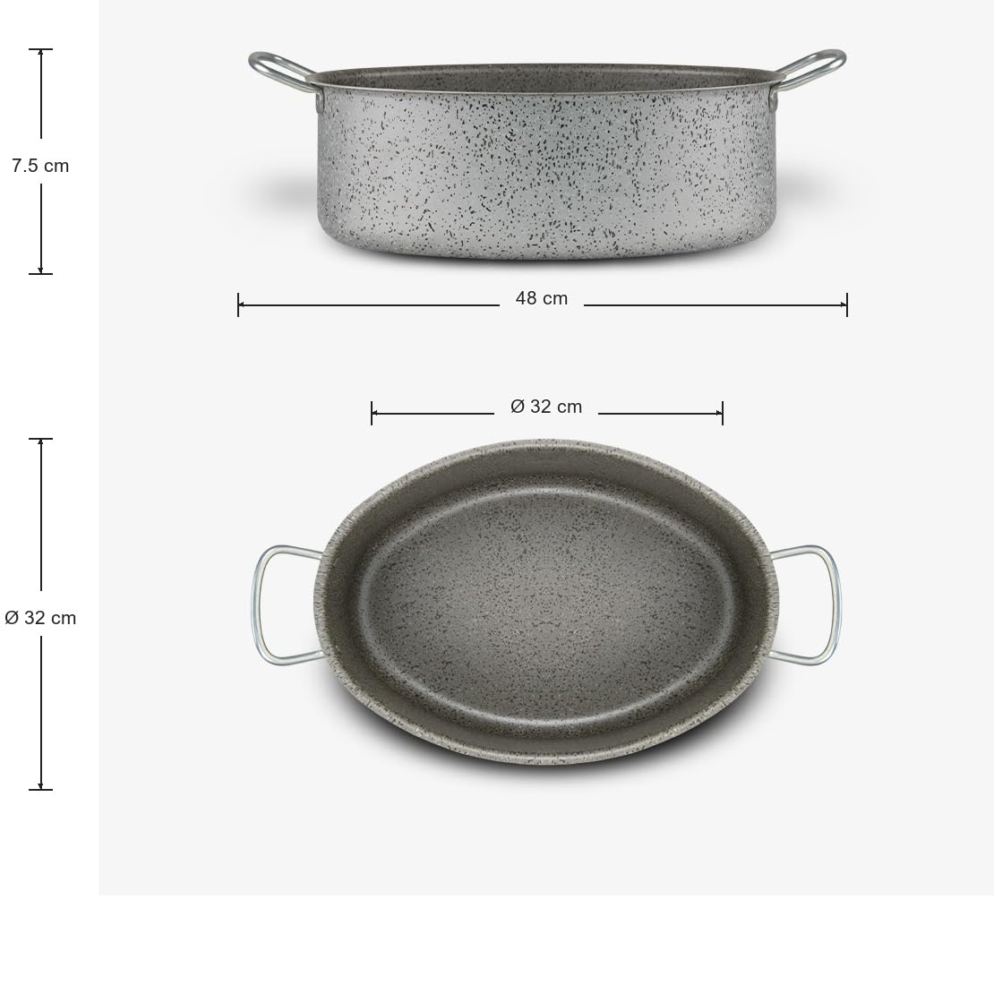 Mamù Janet 2.0 Casseruola Ovale 32 cm Antiaderente