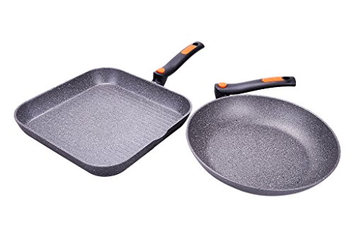 Alluflon Pratica Stone set padella 28 cm 2 pezzi antiaderente