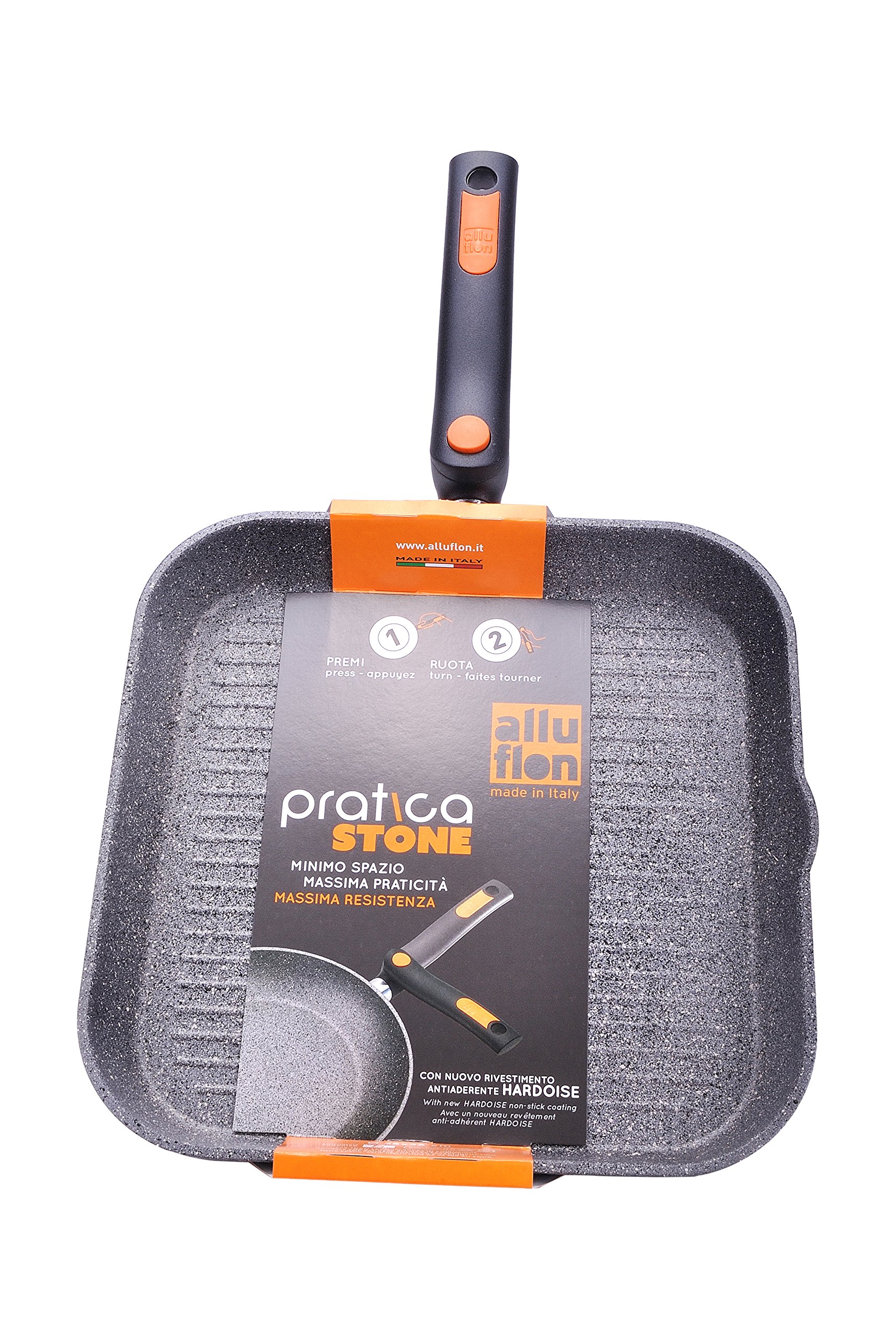 Alluflon Pratica Stone Bistecchiera 28 cm Alluminio Grigio