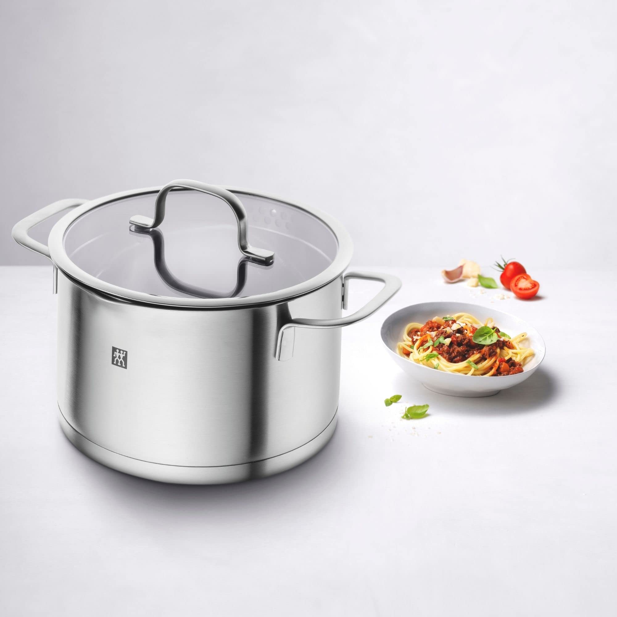 ZWILLING TrueFlow Set Pentole 3 Pezzi Inox con Coperchio Scolatore