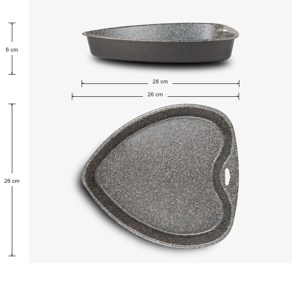 Mamù Happy Stone Stampo Cuore 26 cm Antiaderente