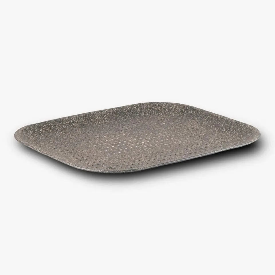 Mamù Happy Stone Teglia Rettangolare Forata 39x42 alluminio