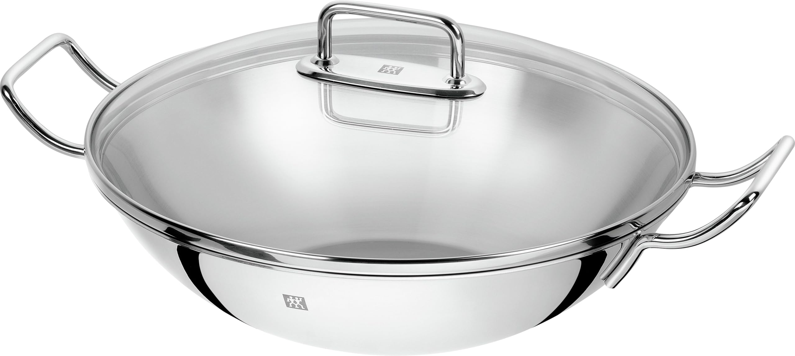 Zwilling Plus wok acciaio inox 32 cm con coperchio
