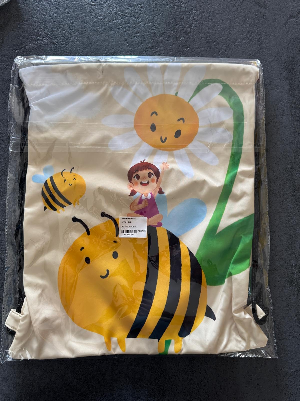 Wald Junior Sacca Apina zainetto cordoncino 34x42 cm