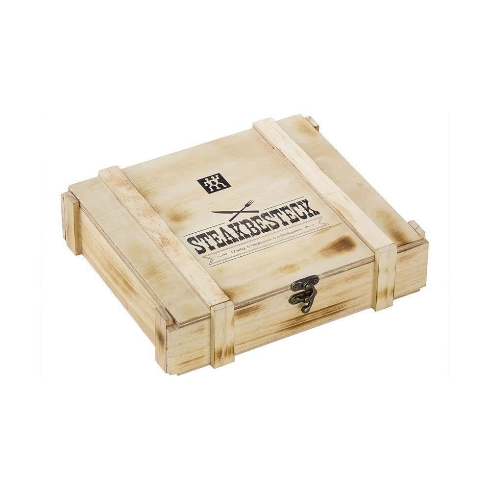 Zwilling posate bistecca 12 pezzi acciaio inox lama seghettata