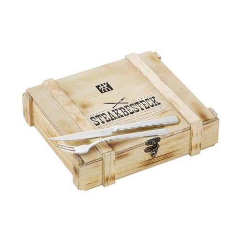Zwilling posate bistecca 12 pezzi acciaio inox lama seghettata