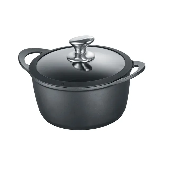 Berndes Vienna Pentola 20 cm con Coperchio Alluminio Nero