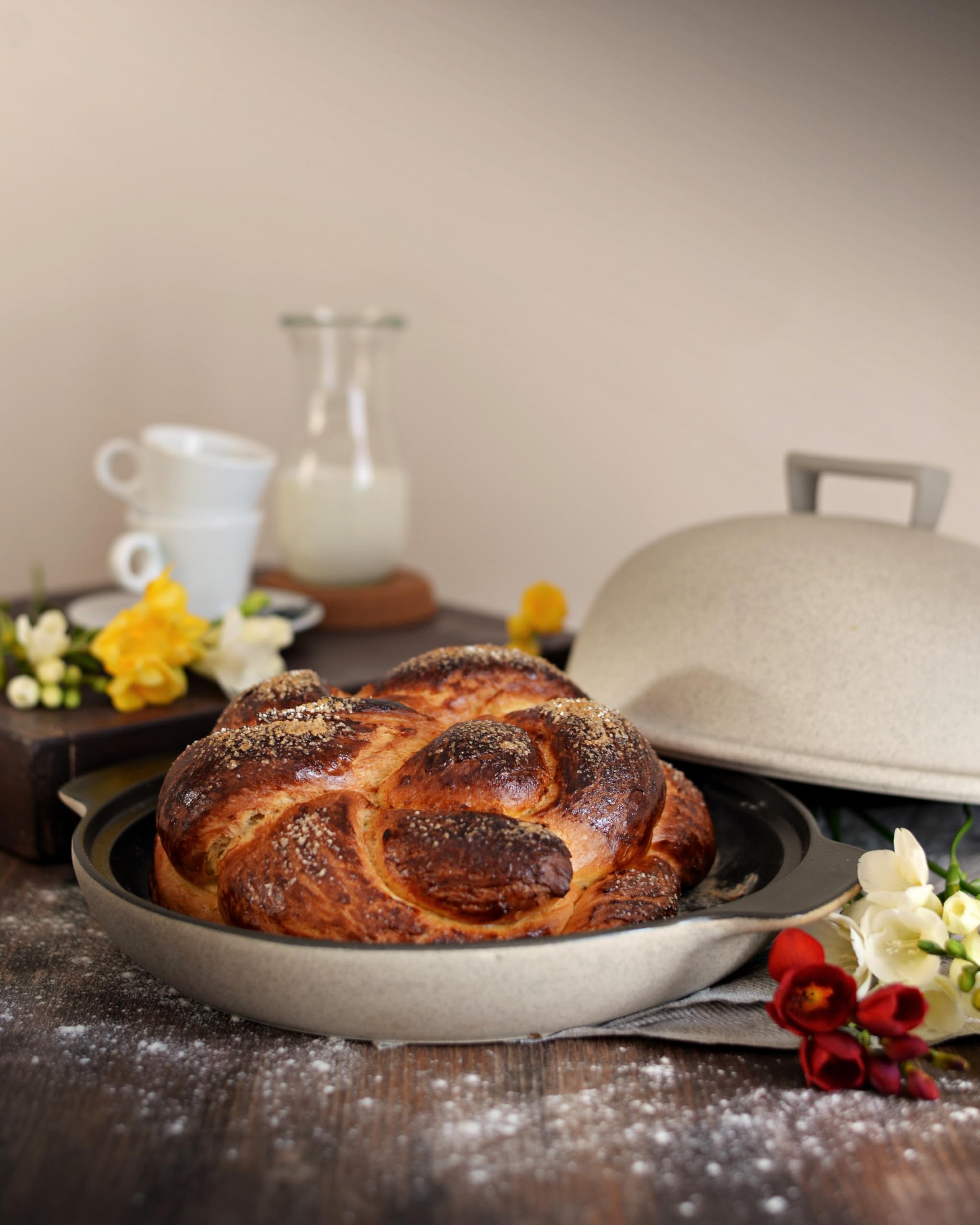 Wald Cuocipane Kergrès 28,5 cm Teglia Pane con Coperchio