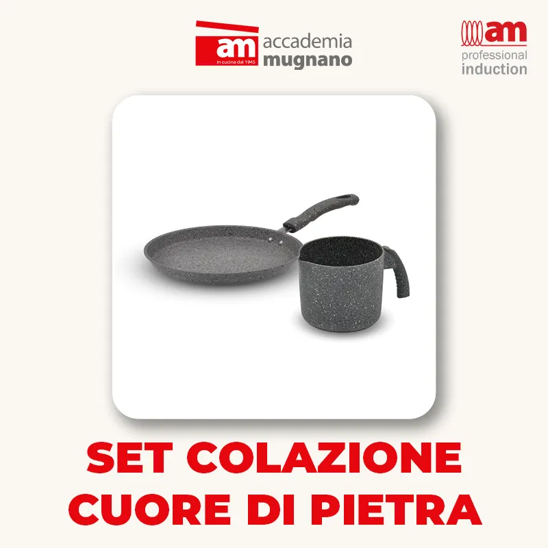 Accademia Mugnano Cuore di Pietra Set colazione induzione pietra