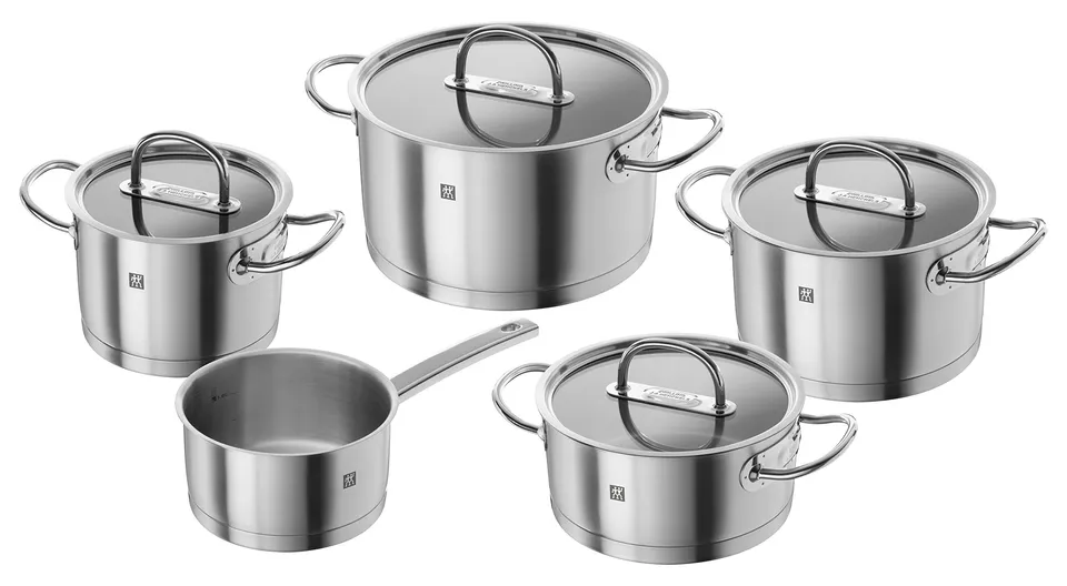Zwilling Prime Set Pentole Acciaio Inox 5 Pezzi Induzione