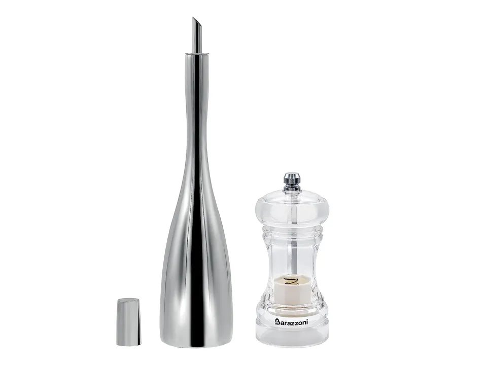 Barazzoni Accessori set olio e sale oliera Olly 450 ml acciaio