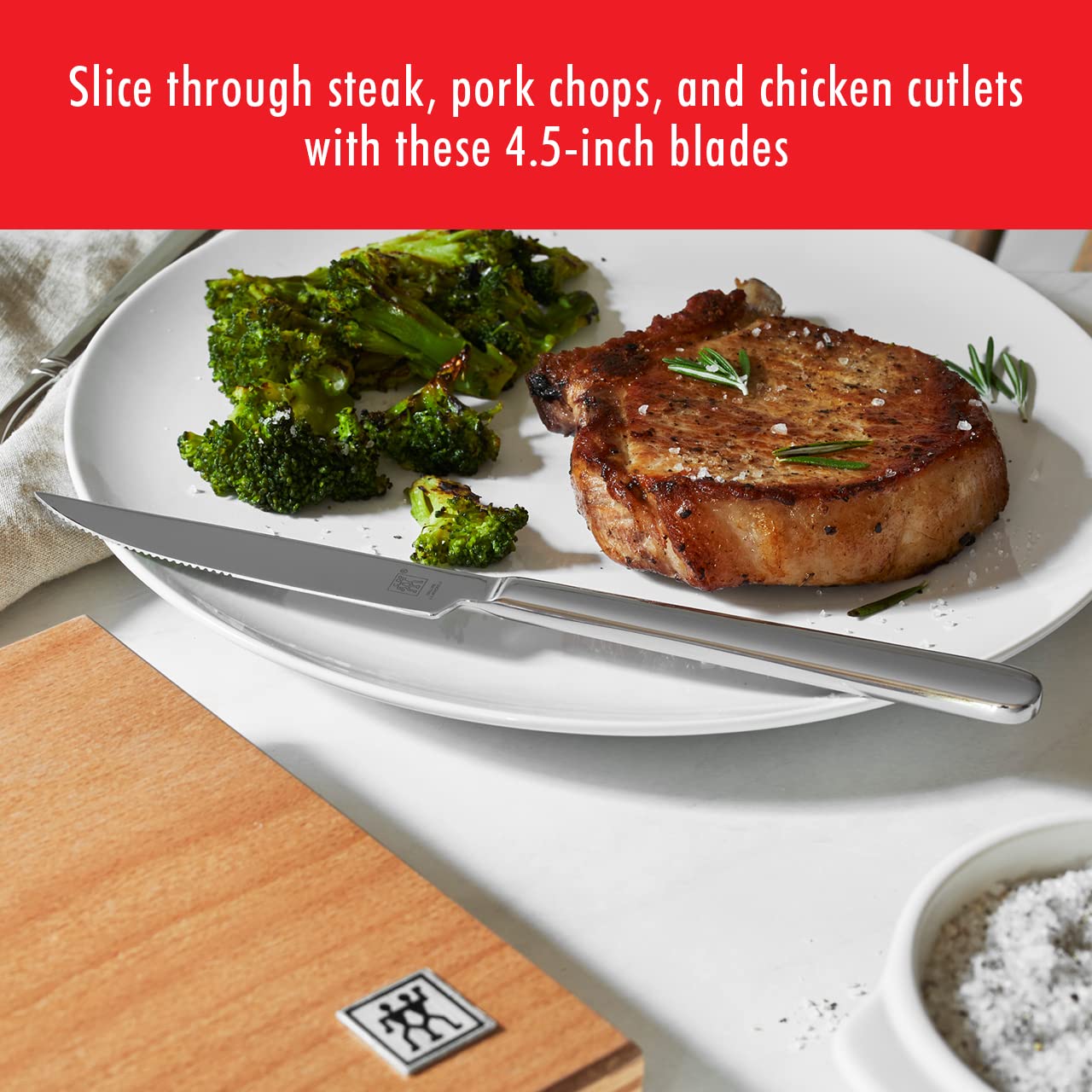 Zwilling set 8 coltelli bistecca acciaio inox 10 cm