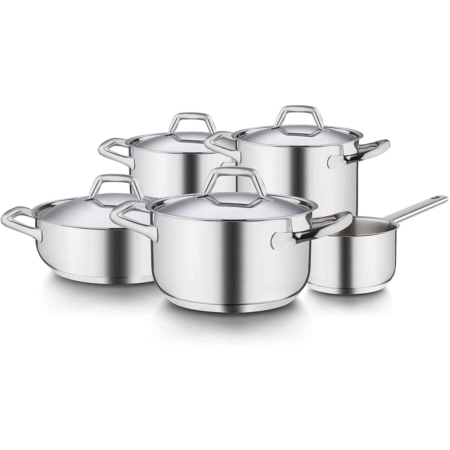 Barazzoni Chef Line batteria pentole 9 pezzi inox induzione
