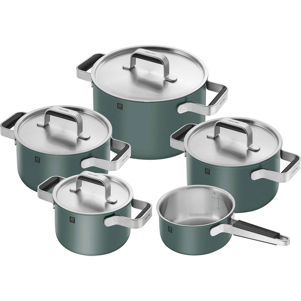 Zwilling Pure set pentole 5 pz acciaio verde