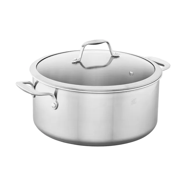 Zwilling Spirit pentola acciaio inox 3 strati 8 qt coperchio vetro