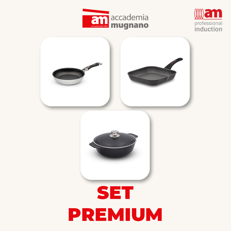 Accademia Mugnano Cocò set 3 pezzi 20 cm + griglia + padella