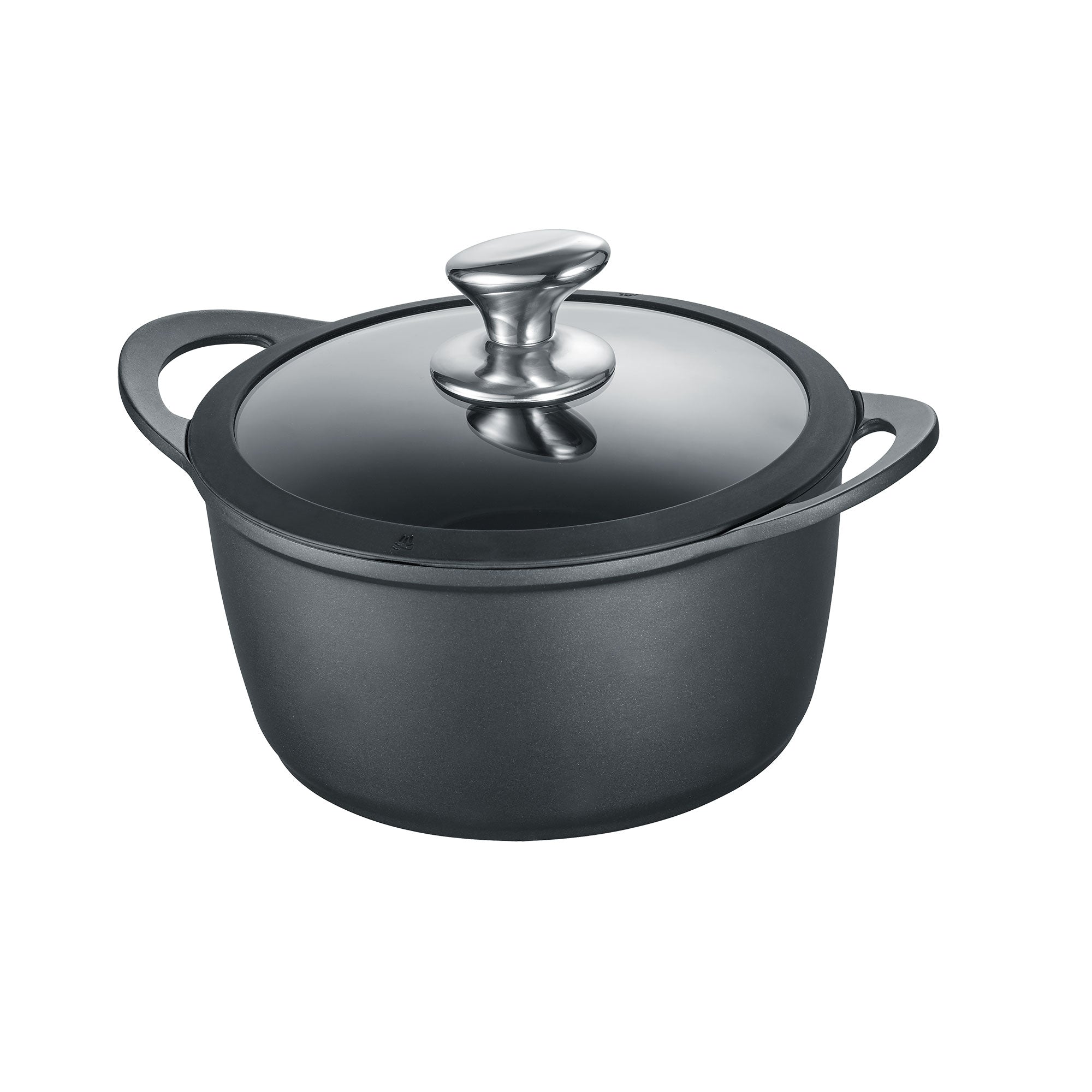 Berndes Vienna Pentola 20 cm con Coperchio Alluminio Nero