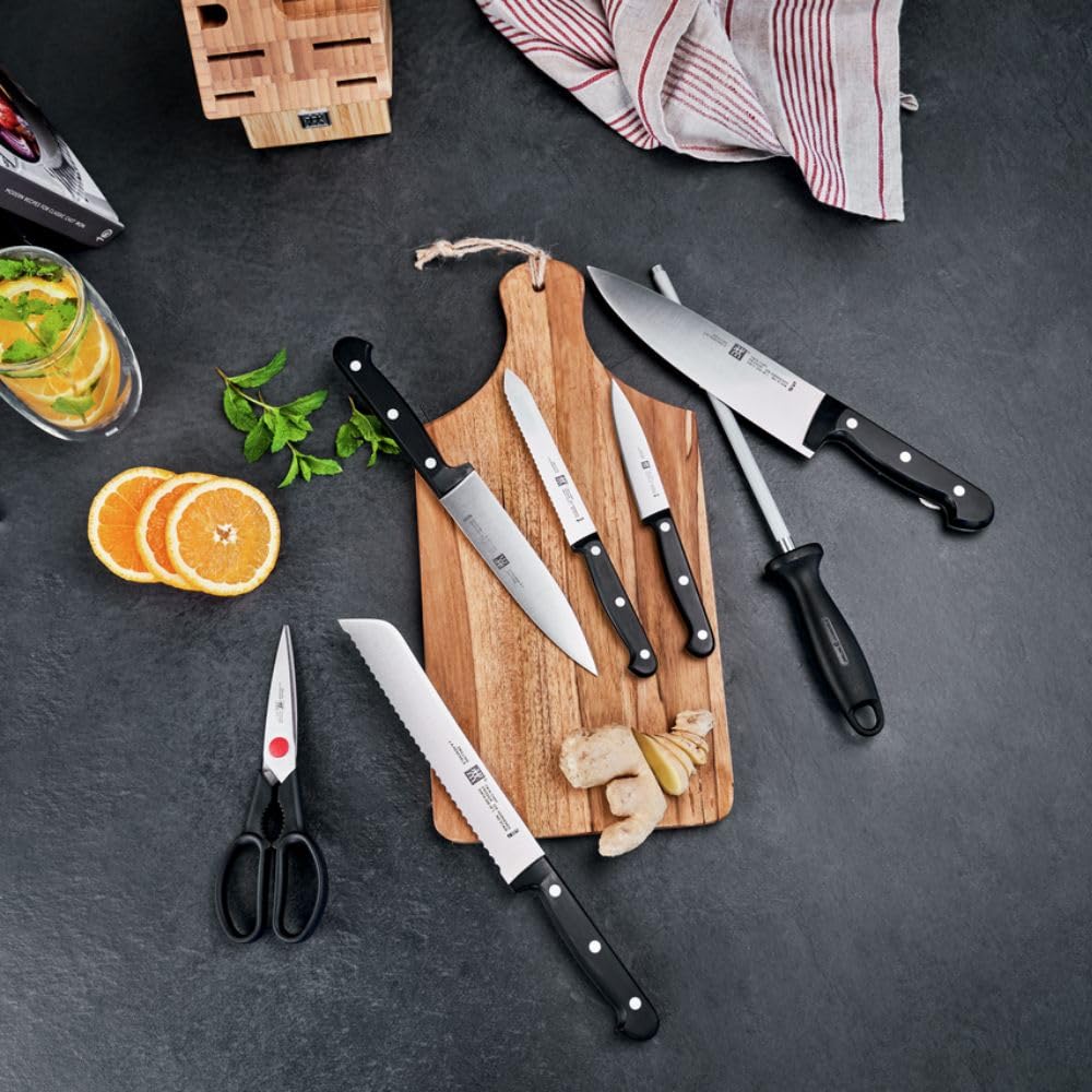 Zwilling Twin Chef ceppo coltelli 8 pezzi bambu nero