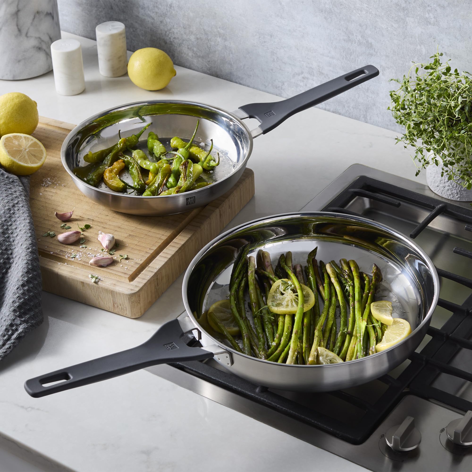 Zwilling Simplify Set 2 Padelle Inox 24,1+28 cm Induzione