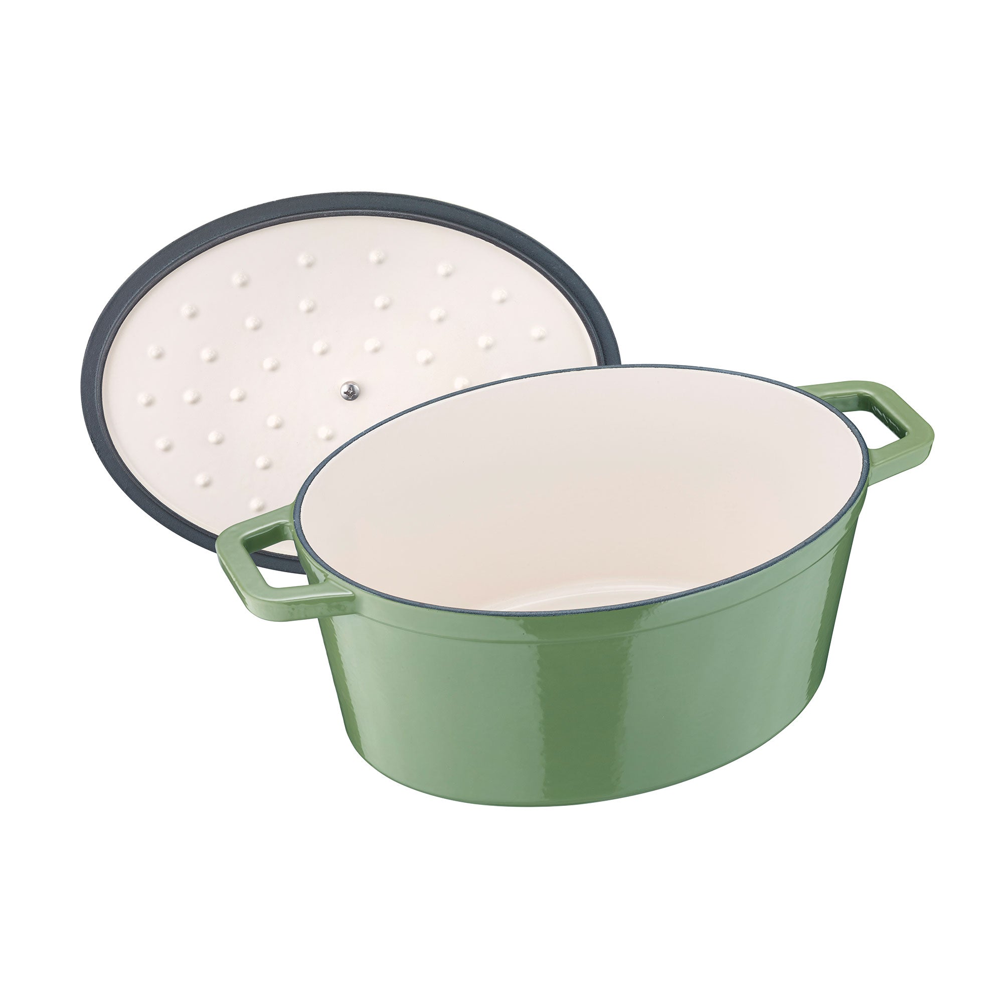 Berndes b.iron cocotte ovale ghisa 31x24 cm verde 6 L