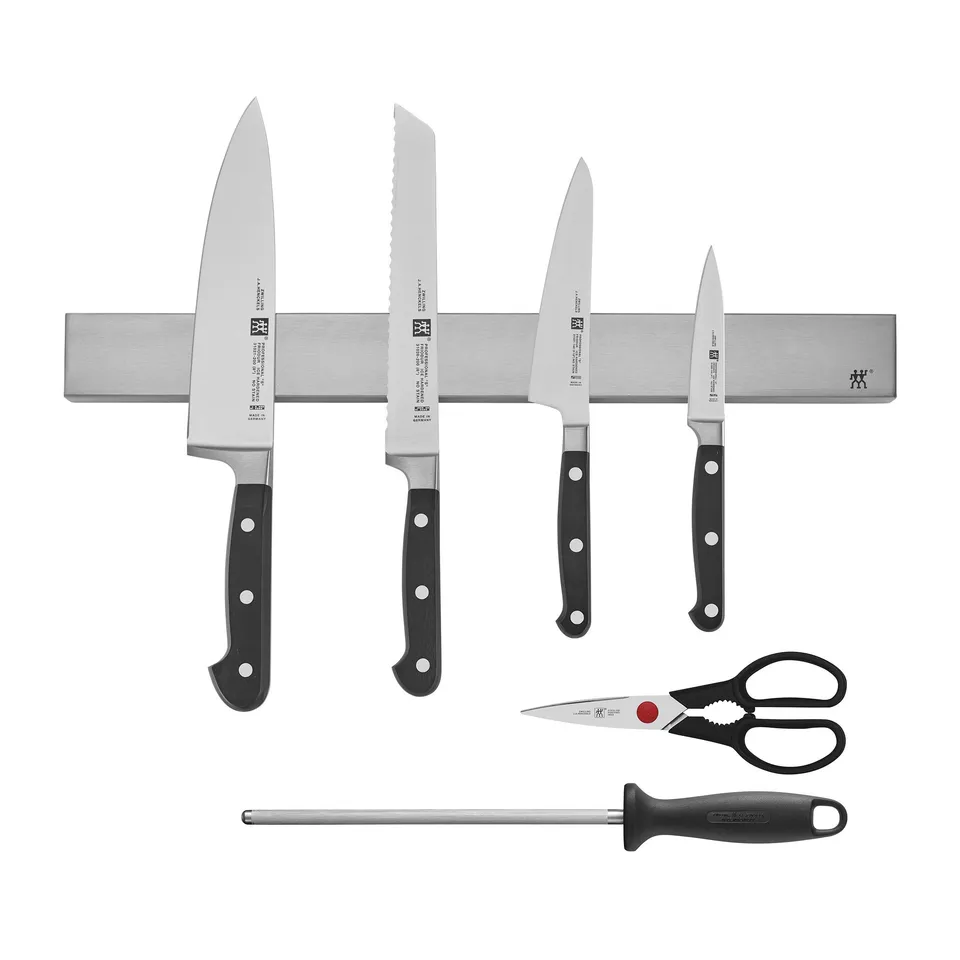 ZWILLING Pro set 7 coltelli con barra magnetica 44,5 cm acciaio