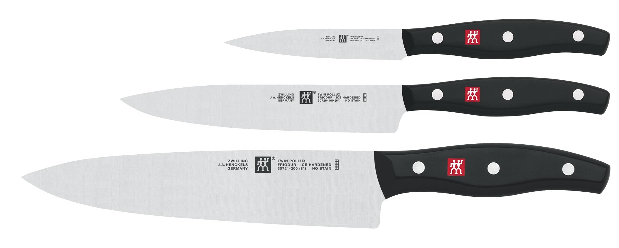 Zwilling Twin Pollux set coltelli 3 pezzi acciaio inox