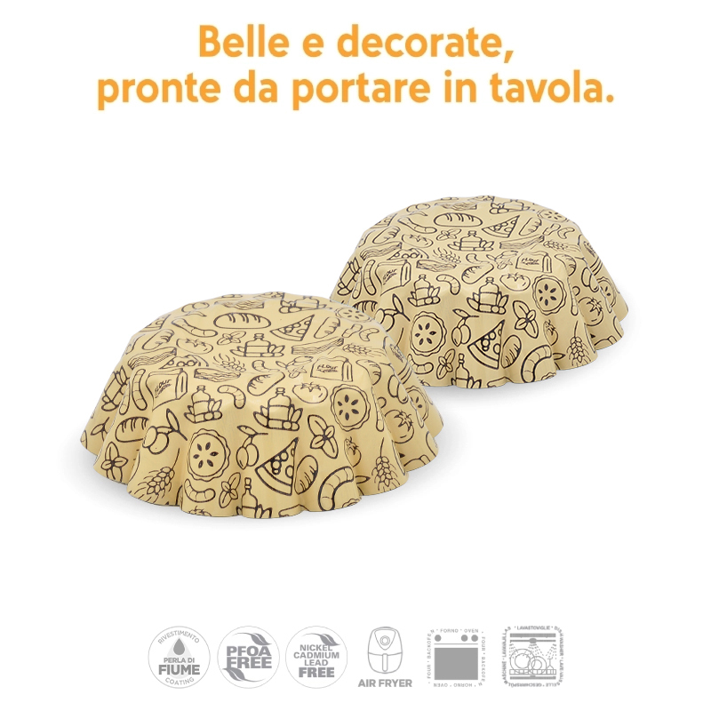 Accademia Mugnano AirFry set 2 teglie margherita crema friggitrice aria