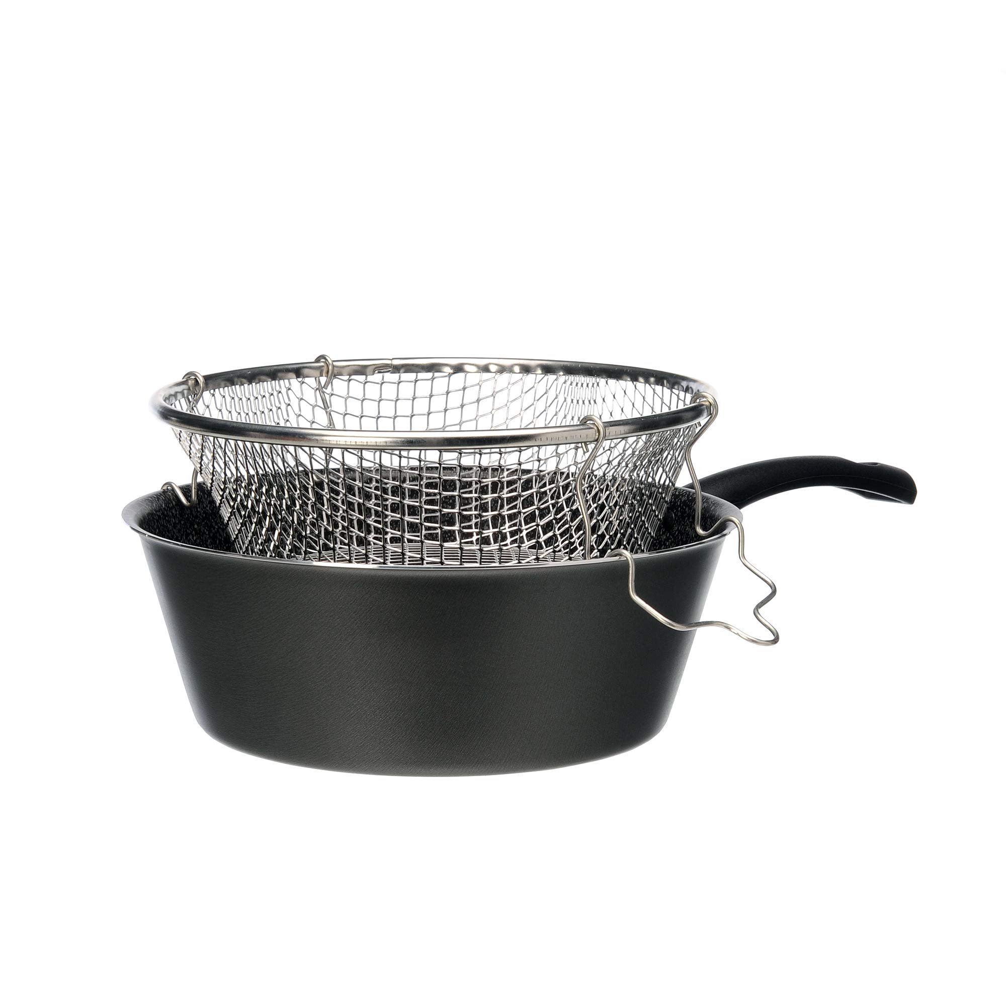 Alluflon Tradizione Italia friggitrice con cestello 24 cm nera