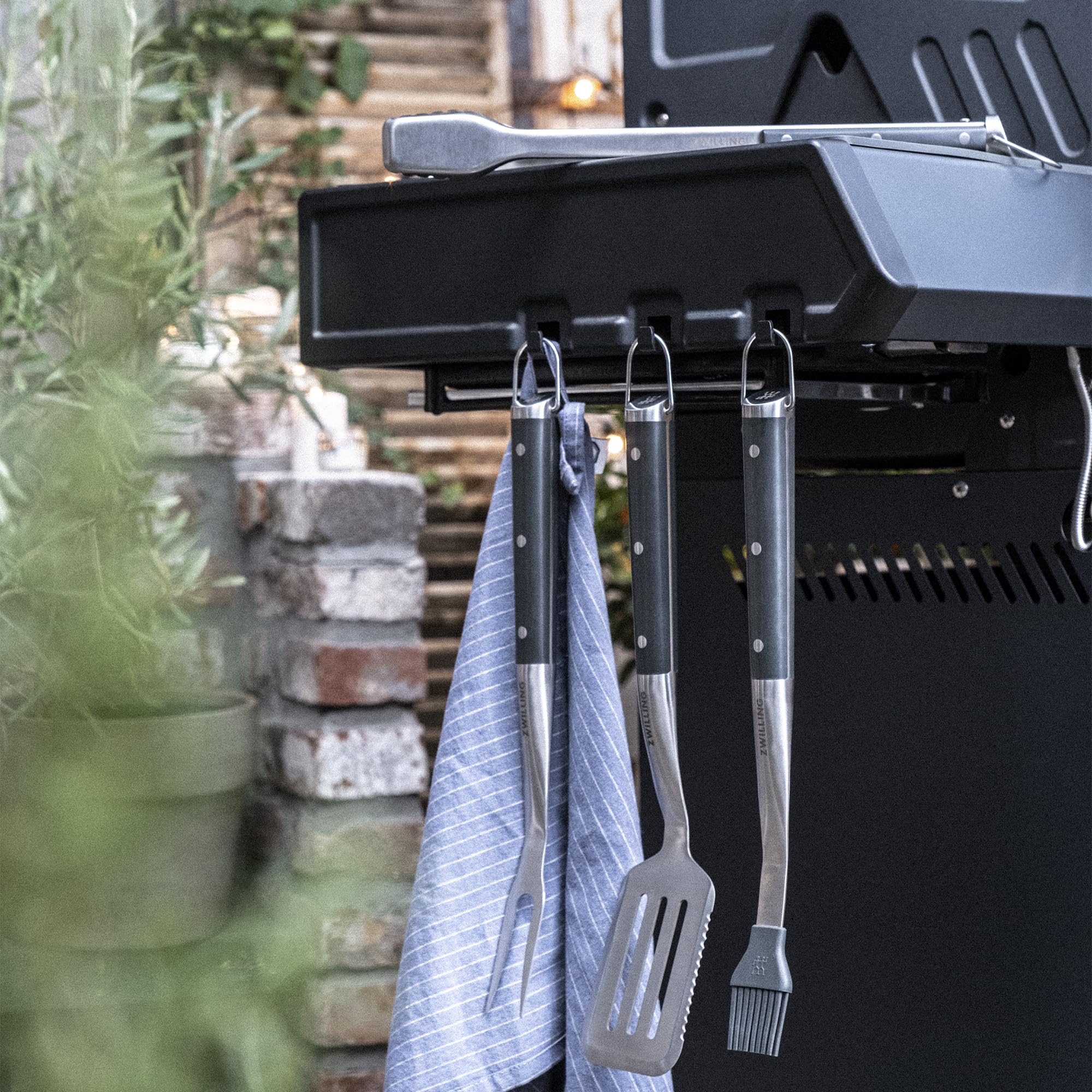 Zwilling BBQ+ set utensili griglia 5 pezzi nero acciaio