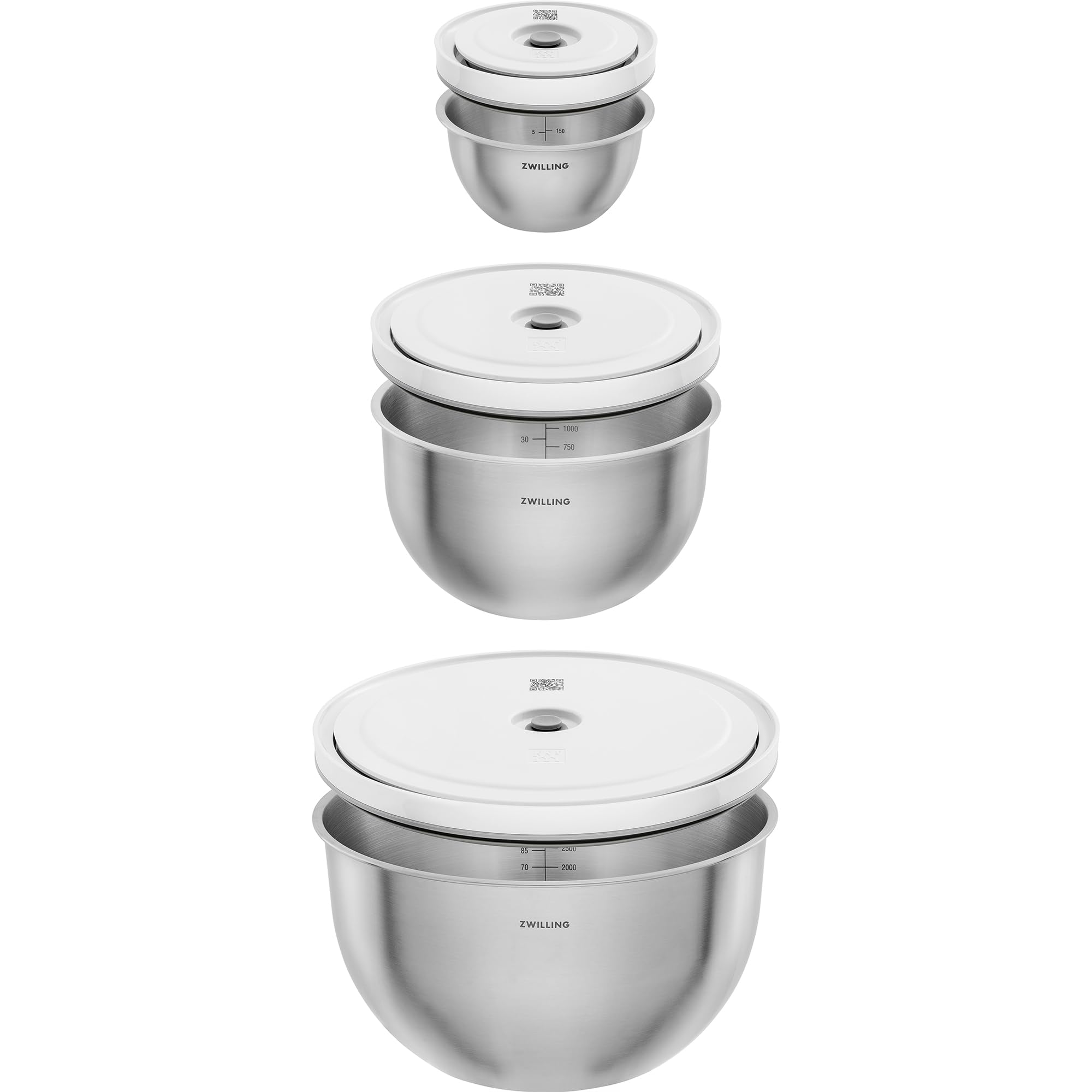 Zwilling Fresh & Save Bowls set 3 ciotole inox con coperchio